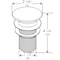 Alfi Brand ALFI brand AB8055-W White Ceramic Mushroom Top Pop Up Drain for Sinks without Overflow AB8055-W - alternate 6